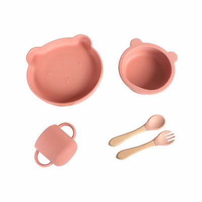 500g di silicone senza BPA per bambini e bambini, utensili da tavola con design classico