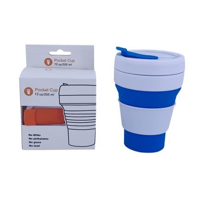 Bottina d'acqua pieghevole e portatile per eventi e tazza da caffè di tasca