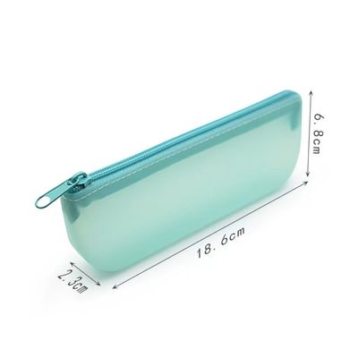 19*7*2.8cm utensili per penne per studenti sacchetto di silicone in disegno colorato con logo personalizzato