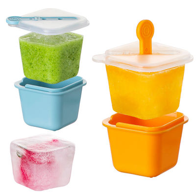 Tavolo di gelato a forma quadrata in silicone per la produzione di muffe con coperchio