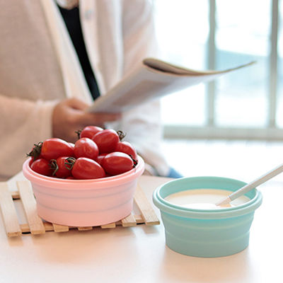 Set di scatole di silicone pieghevole pieghevole per microonde