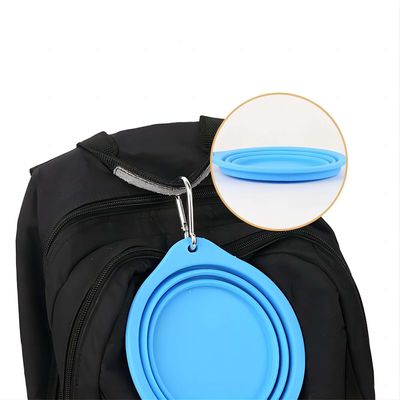 Ciotola in silicone per animali da compagnia per il cibo lento e l'acqua potabile durante le avventure all'aperto