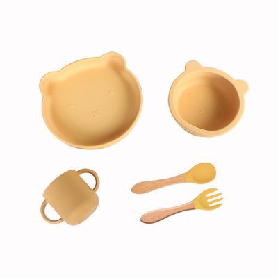 500g di silicone senza BPA per bambini e bambini, utensili da tavola con design classico