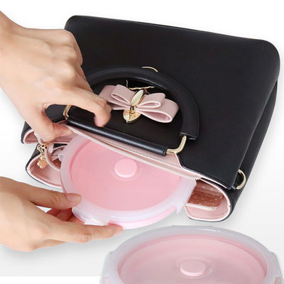 Set di scatole di silicone pieghevole pieghevole per microonde