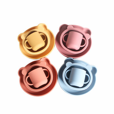 500g di silicone senza BPA per bambini e bambini, utensili da tavola con design classico
