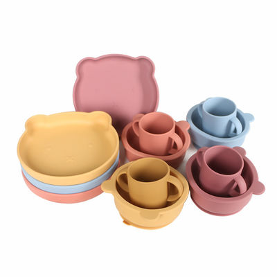 500g di silicone senza BPA per bambini e bambini, utensili da tavola con design classico