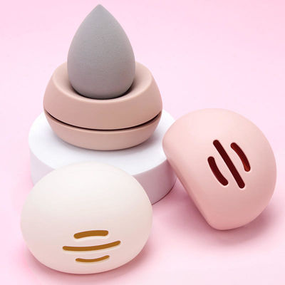 Scatola per portabicchiere per il trucco in silicone morbido per viaggi cosmetici