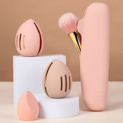 Scatola per portabicchiere per il trucco in silicone morbido per viaggi cosmetici