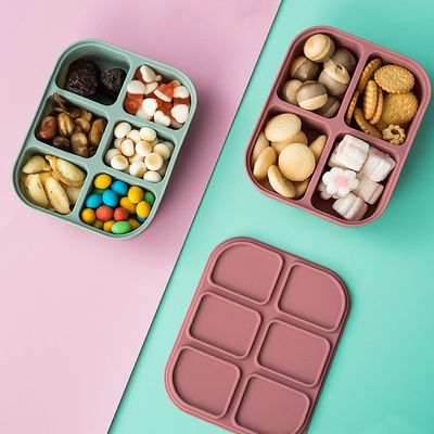 Contenitore per la conservazione di alimenti per bambini in silicone di forma rettangolare, sicuro per microonde e privo di BPA Riutilizzabile