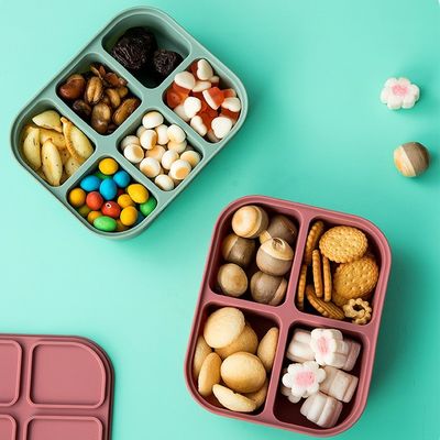 Contenitore per la conservazione di alimenti per bambini in silicone di forma rettangolare, sicuro per microonde e privo di BPA Riutilizzabile