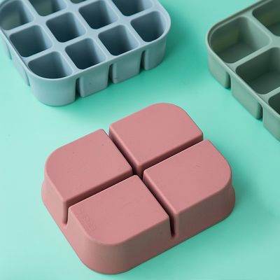 Contenitore per la conservazione di alimenti per bambini in silicone di forma rettangolare, sicuro per microonde e privo di BPA Riutilizzabile