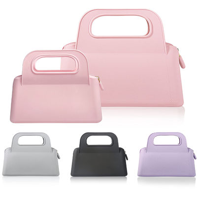 Borsa con cerniera in silicone colorata e personalizzata per la conservazione dei cosmetici e dei prodotti igienici femminili