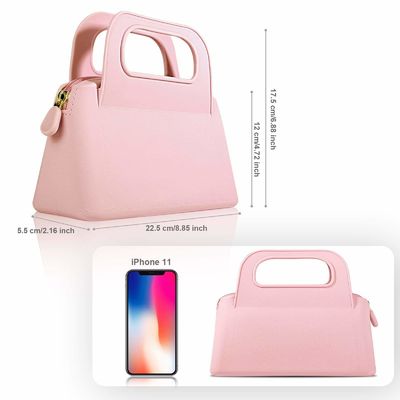 Borsa con cerniera in silicone colorata e personalizzata per la conservazione dei cosmetici e dei prodotti igienici femminili