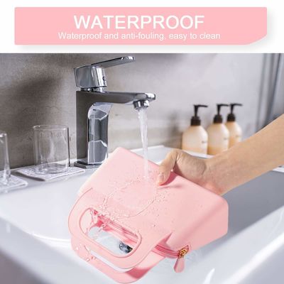 Borsa con cerniera in silicone colorata e personalizzata per la conservazione dei cosmetici e dei prodotti igienici femminili