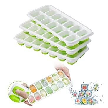 Tasti di ghiaccio flessibili e sostenibili da 4 confezioni per il vostro congelatore