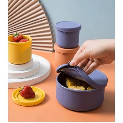 Cucina Ripostiglio alimentare Round Silicone Lunchbox Bento Box con BPA Free e mantenimento fresco