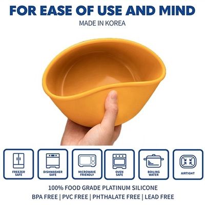 Cucina Ripostiglio alimentare Round Silicone Lunchbox Bento Box con BPA Free e mantenimento fresco