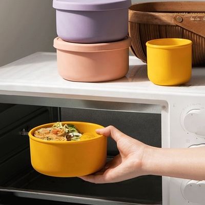Cucina Ripostiglio alimentare Round Silicone Lunchbox Bento Box con BPA Free e mantenimento fresco