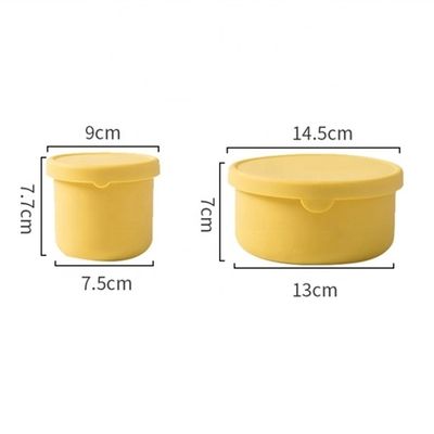 Cucina Ripostiglio alimentare Round Silicone Lunchbox Bento Box con BPA Free e mantenimento fresco