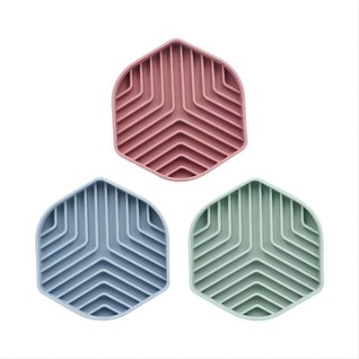 Pet Silicone Treat Dog Lick Mat Con Suczione Slow Feeder Bowl per Pet Stocked
