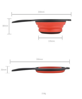 Strumenti da cucina Cesto rotondo Colander pieghevole Sink strainer Set con maniglia PP TPR