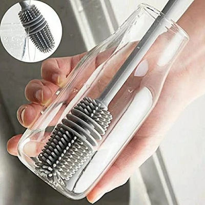 55g spazzola per bottiglie di silicone Spazzola per lavare a mano bottiglie d'acqua e oggetti di vetro