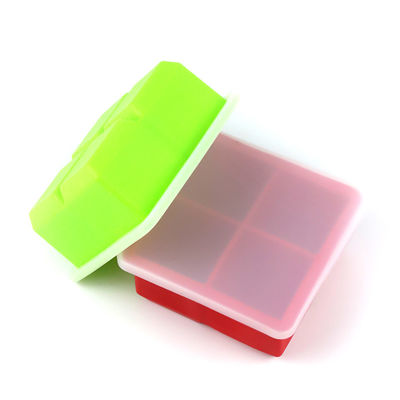 Logo personalizzato 116g Bpa Free Silicone Ice Cube Tray Con Capo Forma di Forma Fornitura