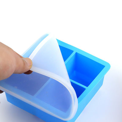 Logo personalizzato 116g Bpa Free Silicone Ice Cube Tray Con Capo Forma di Forma Fornitura