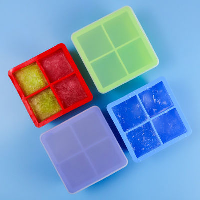 Logo personalizzato 116g Bpa Free Silicone Ice Cube Tray Con Capo Forma di Forma Fornitura