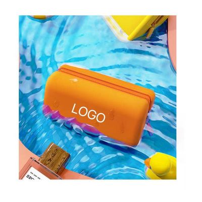 Borsa cosmetica in silicone con logo personalizzato per gioielli e organizzazione cosmetica in movimento