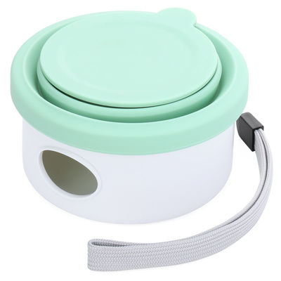 Cucina per cani da viaggio all'aperto 3 in 1 vaschetta pieghevole per animali domestici con coperchio e design pieghevole