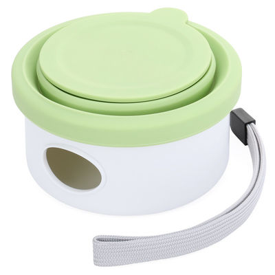 Cucina per cani da viaggio all'aperto 3 in 1 vaschetta pieghevole per animali domestici con coperchio e design pieghevole
