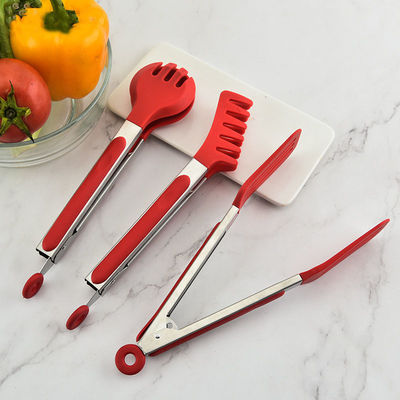 Home Cucina Apparecchi da ristorante Cucina Tong Set per BBQ Insalate e barbecue bistecca 3 pezzi