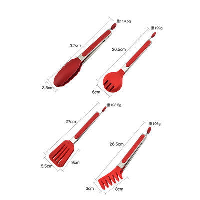 Home Cucina Apparecchi da ristorante Cucina Tong Set per BBQ Insalate e barbecue bistecca 3 pezzi