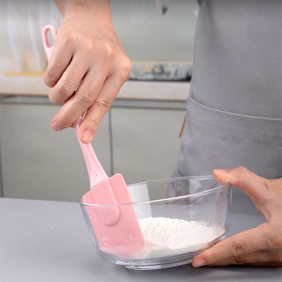 Scraper di silicone rosa Set in tre pezzi Spatule resistenti al calore Spazzole da barbecue Strumenti da forno
