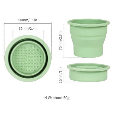 Strumento di pulizia delle uova di bellezza Wellfine Silicone Pieghevole Spazzola Pulizzatore Coppa per la cura della bellezza