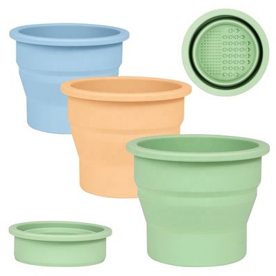Strumento di pulizia delle uova di bellezza Wellfine Silicone Pieghevole Spazzola Pulizzatore Coppa per la cura della bellezza