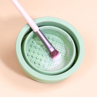 Strumento di pulizia delle uova di bellezza Wellfine Silicone Pieghevole Spazzola Pulizzatore Coppa per la cura della bellezza