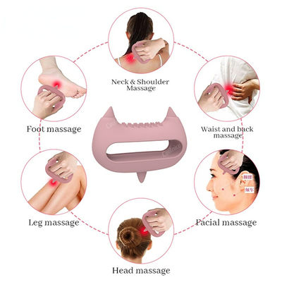 Strumento di massaggio in silicone per il collo per i meridiani chiave Massaggio con spazzolatura e massaggio con punto di acupuntura del viso