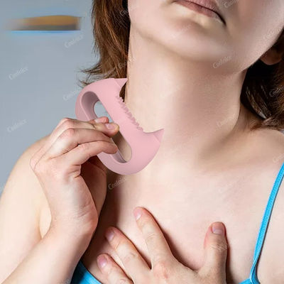 Strumento di massaggio in silicone per il collo per i meridiani chiave Massaggio con spazzolatura e massaggio con punto di acupuntura del viso
