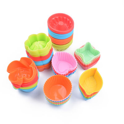 Coppe da forno riutilizzabili Mini Silicone Bake Tool Cupcake Liners Cake Decorating Tip Set