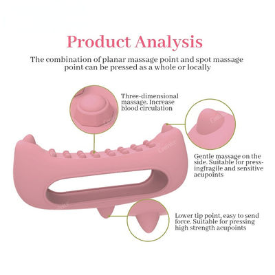 Strumento di massaggio in silicone per il collo per i meridiani chiave Massaggio con spazzolatura e massaggio con punto di acupuntura del viso