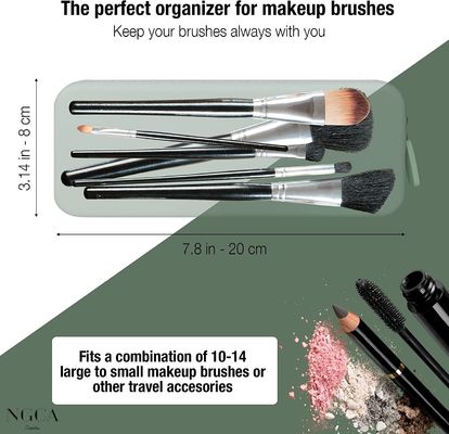 Organizzatore di articoli essenziali per il viaggio Bagno di trucco in silicone da donna di design flessibile impermeabile