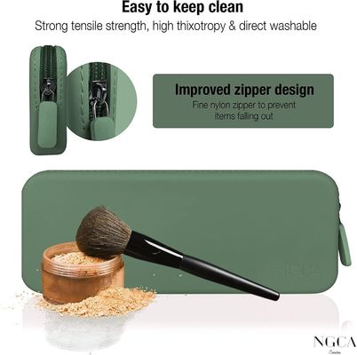 Organizzatore di articoli essenziali per il viaggio Bagno di trucco in silicone da donna di design flessibile impermeabile