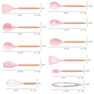 19 Pcs Non Stick Silicone utensili da cucina Set durevoli utensili da cucina per la vostra cucina