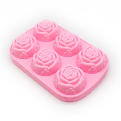 Forma di fiore di rosa Mould di cioccolato per decorazione di torta di silicone Cucina in rosso rosso 3D