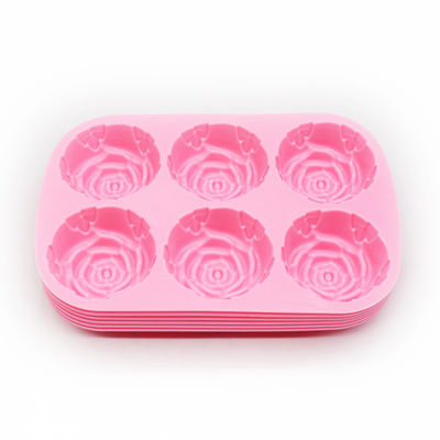 Forma di fiore di rosa Mould di cioccolato per decorazione di torta di silicone Cucina in rosso rosso 3D