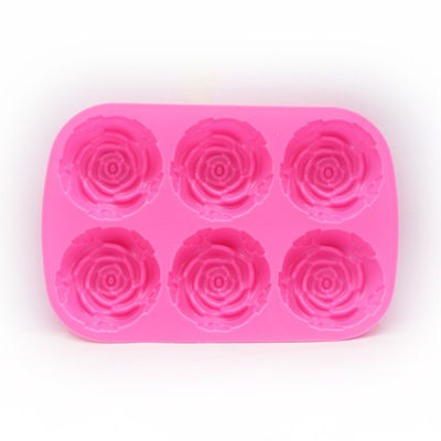 Forma di fiore di rosa Mould di cioccolato per decorazione di torta di silicone Cucina in rosso rosso 3D