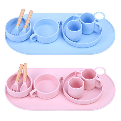 Moderno design cervicale rotonda silicone placemat per la tavola da pranzo per bambini OEM / ODM Benvenuto