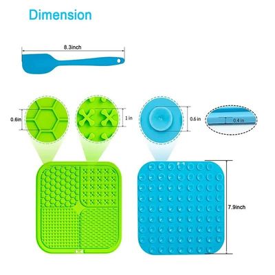 Matto per leccare gli animali da compagnia in silicone con tazze di aspirazione Perfetto per le ciotole per cani e per il bagno